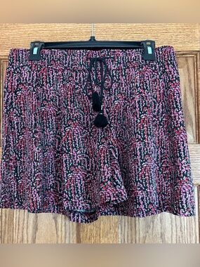 Loft Floral Tassel Drawstring Rayon Shorts. Women’s Size Small